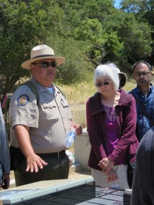 Judy Yung with the Angel Island Tour Guide